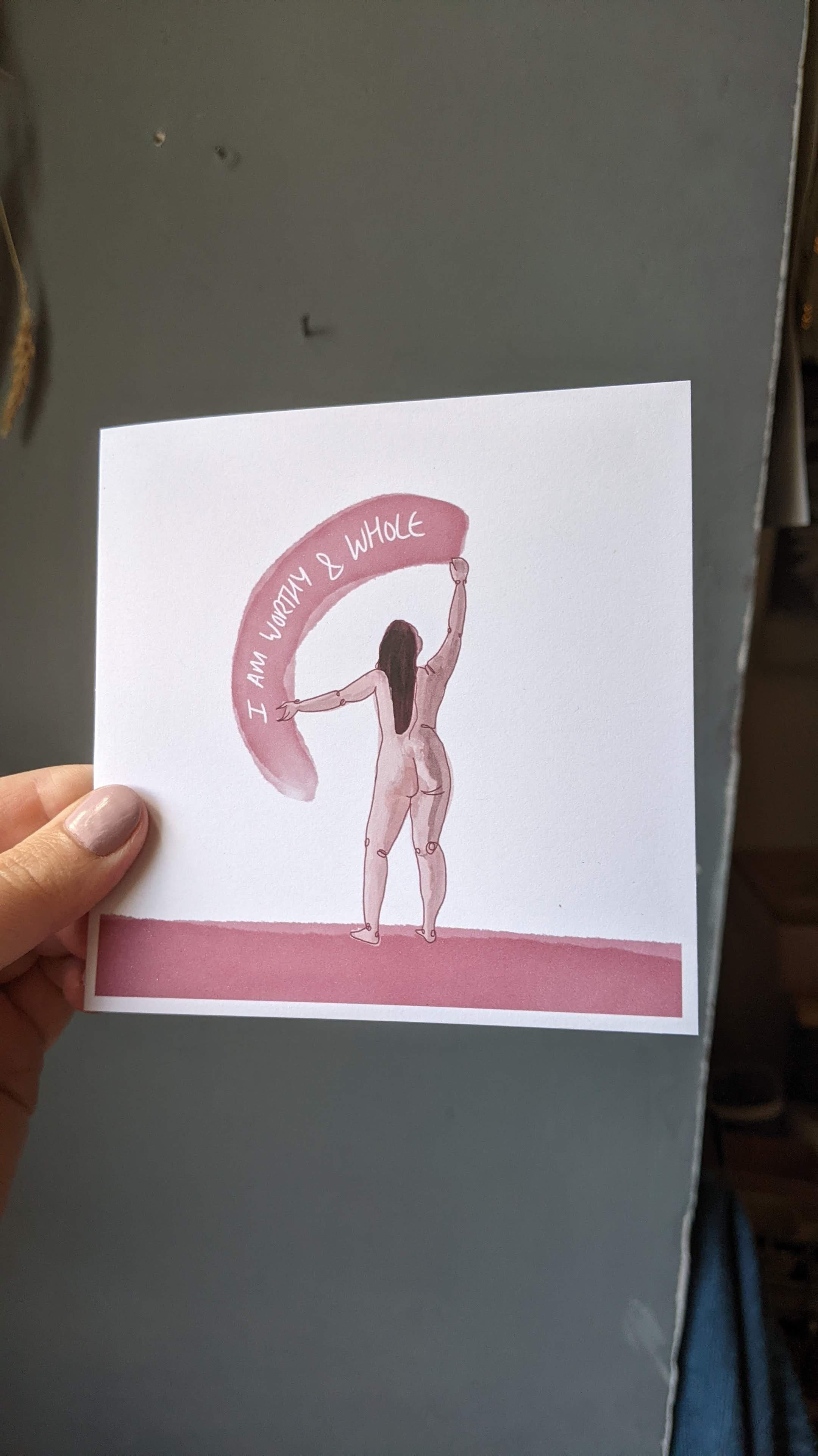 I am worthy & whole (illustration print)
