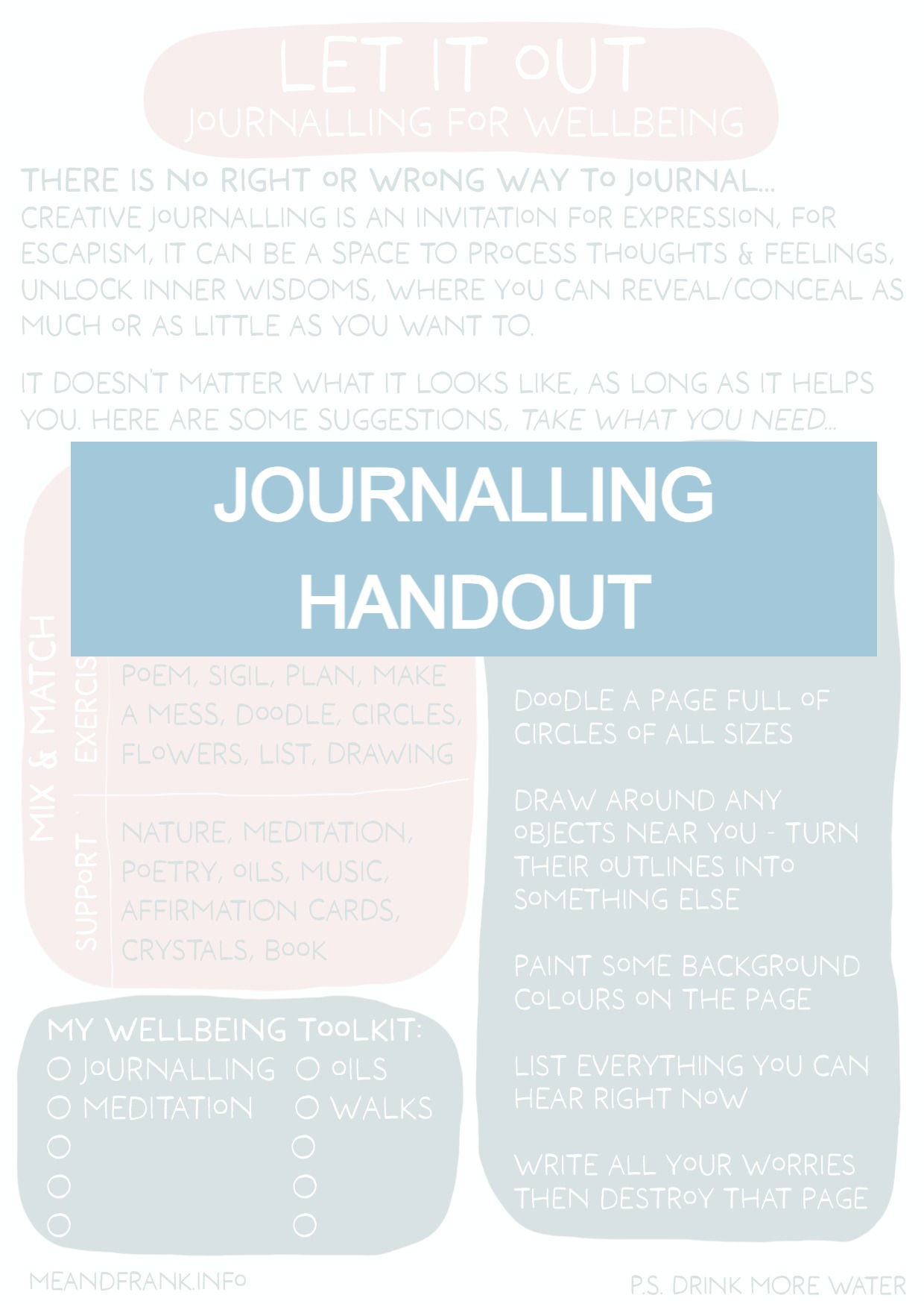 LET IT OUT _ Journalling handout