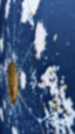Thumbnail: "Sundance" (A3 cyanotype with gold leaf)