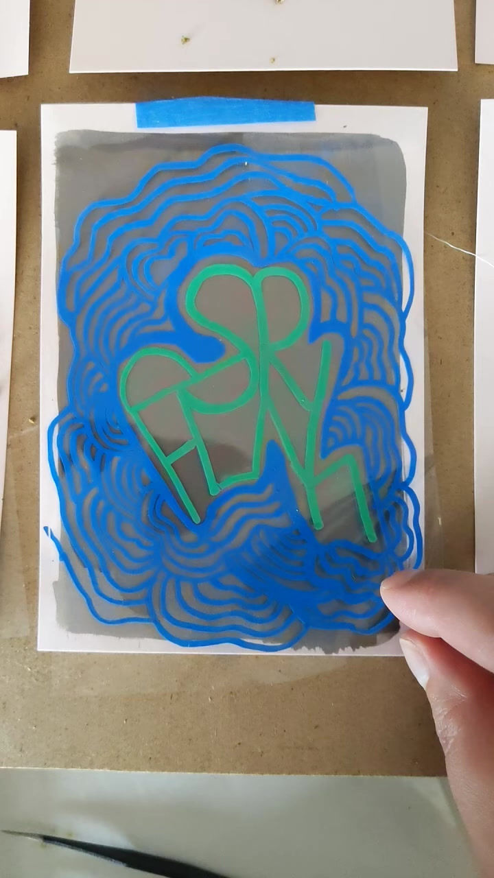 Thumbnail: CUSTOM SIGIL A6 cyanotype (postcard size)