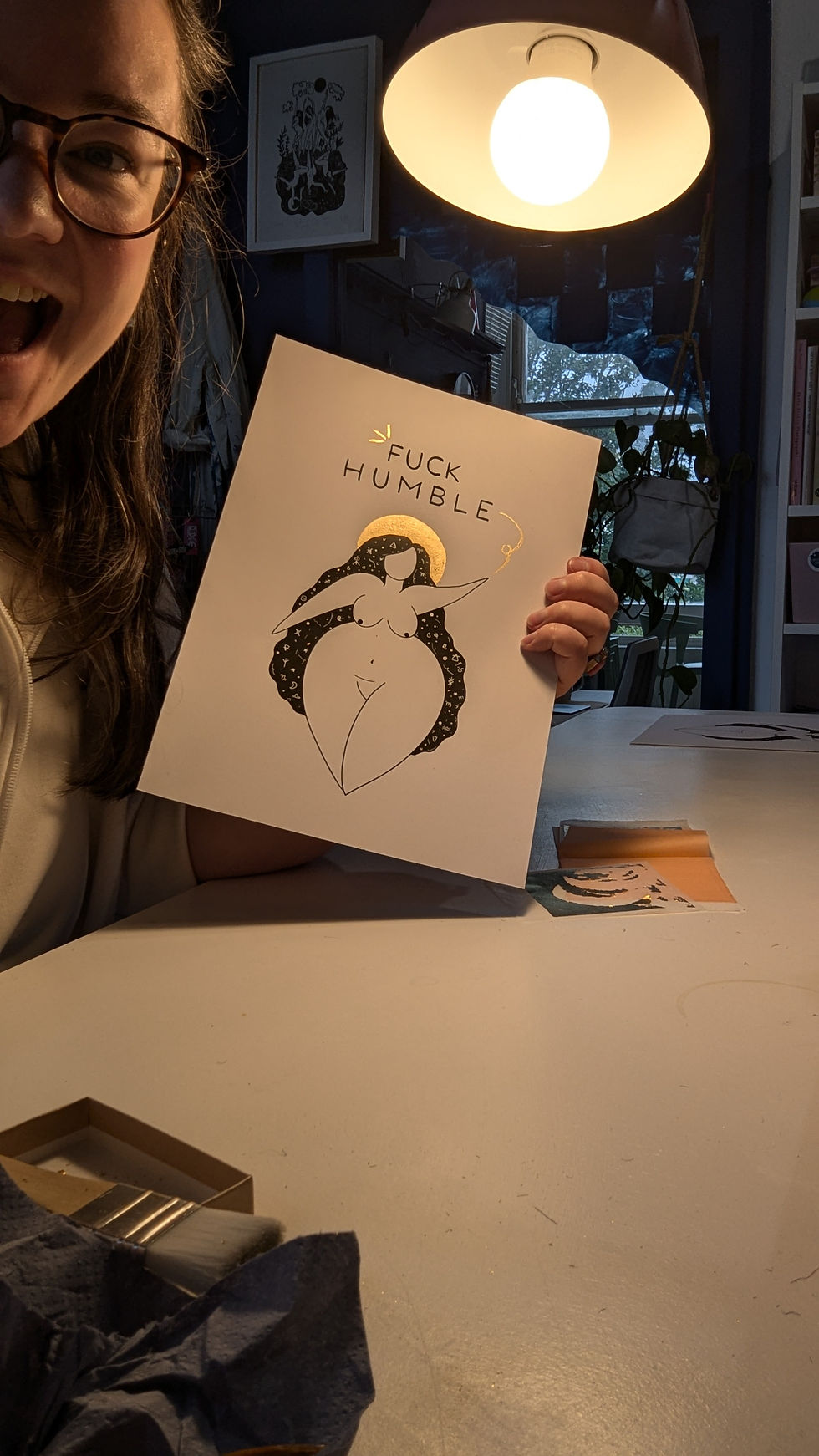 Thumbnail: FUCK HUMBLE (limited edition print + 24ct gold leaf)