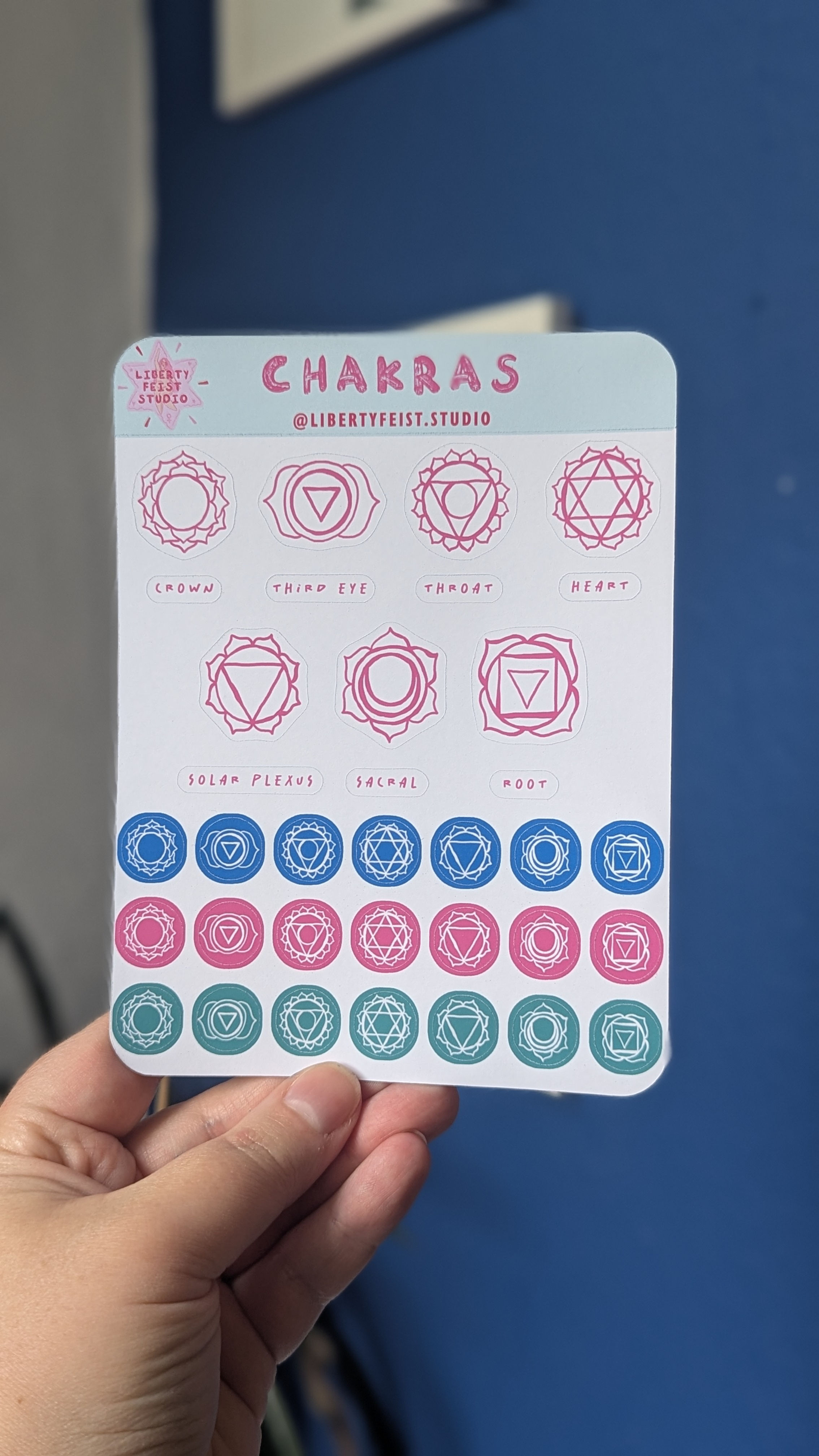CHAKRAS - A6 sticker sheet