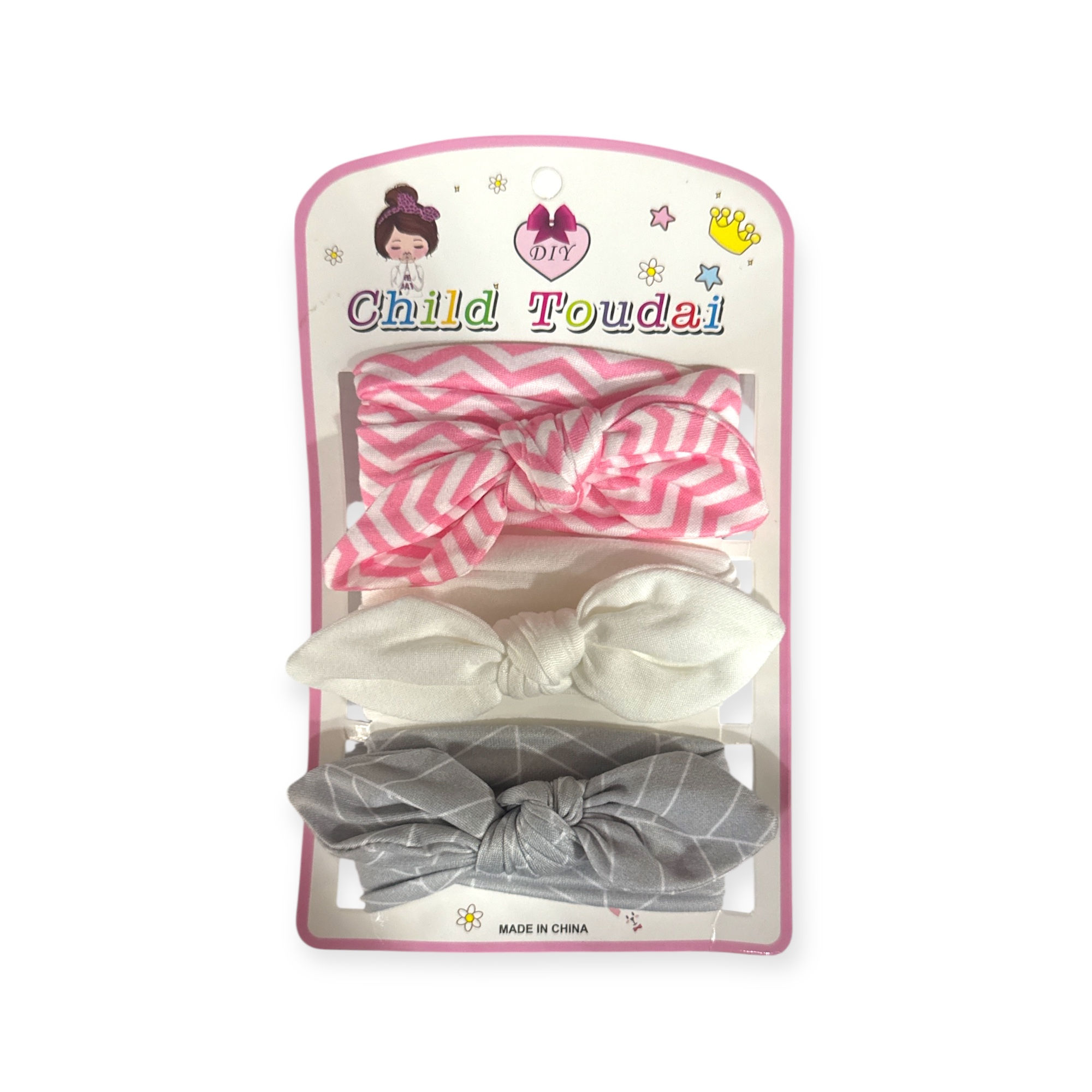 🎀 Set de Vinchas Infantiles con Moño x3