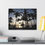 Thumbnail: Palm Tree Silhouette on the Beach at Sunset - Wall Art Canvas Print 