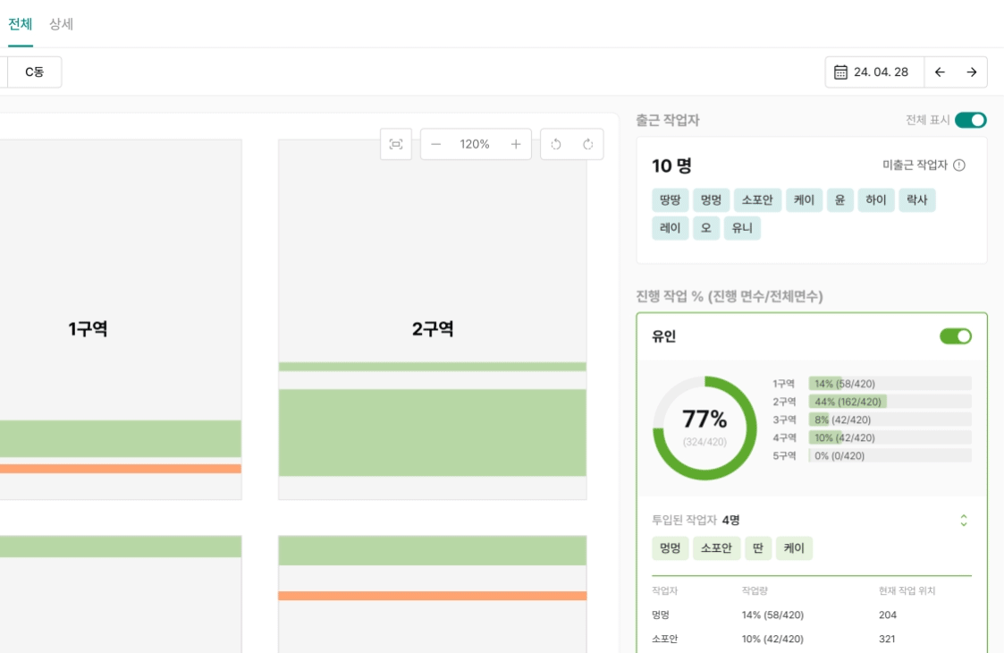 Ation_실시간 작업 현황