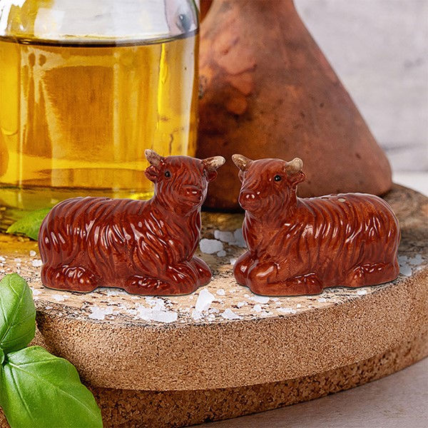 Thumbnail: Salt and Pepper Set Highland Cow