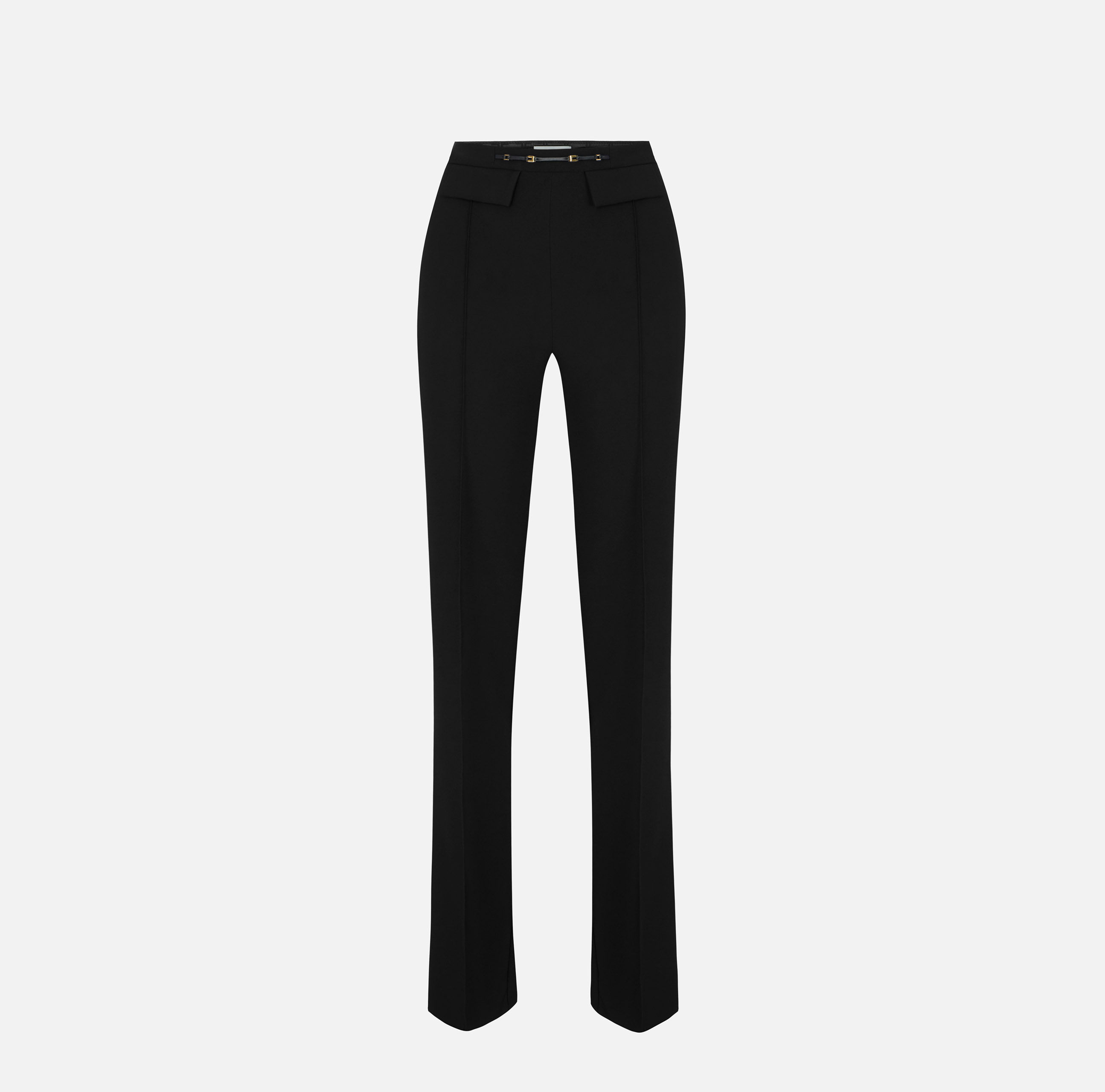 ELISABETTA FRANCHI TROUSERS IN DOUBLE LAYER STRETCH CREPE