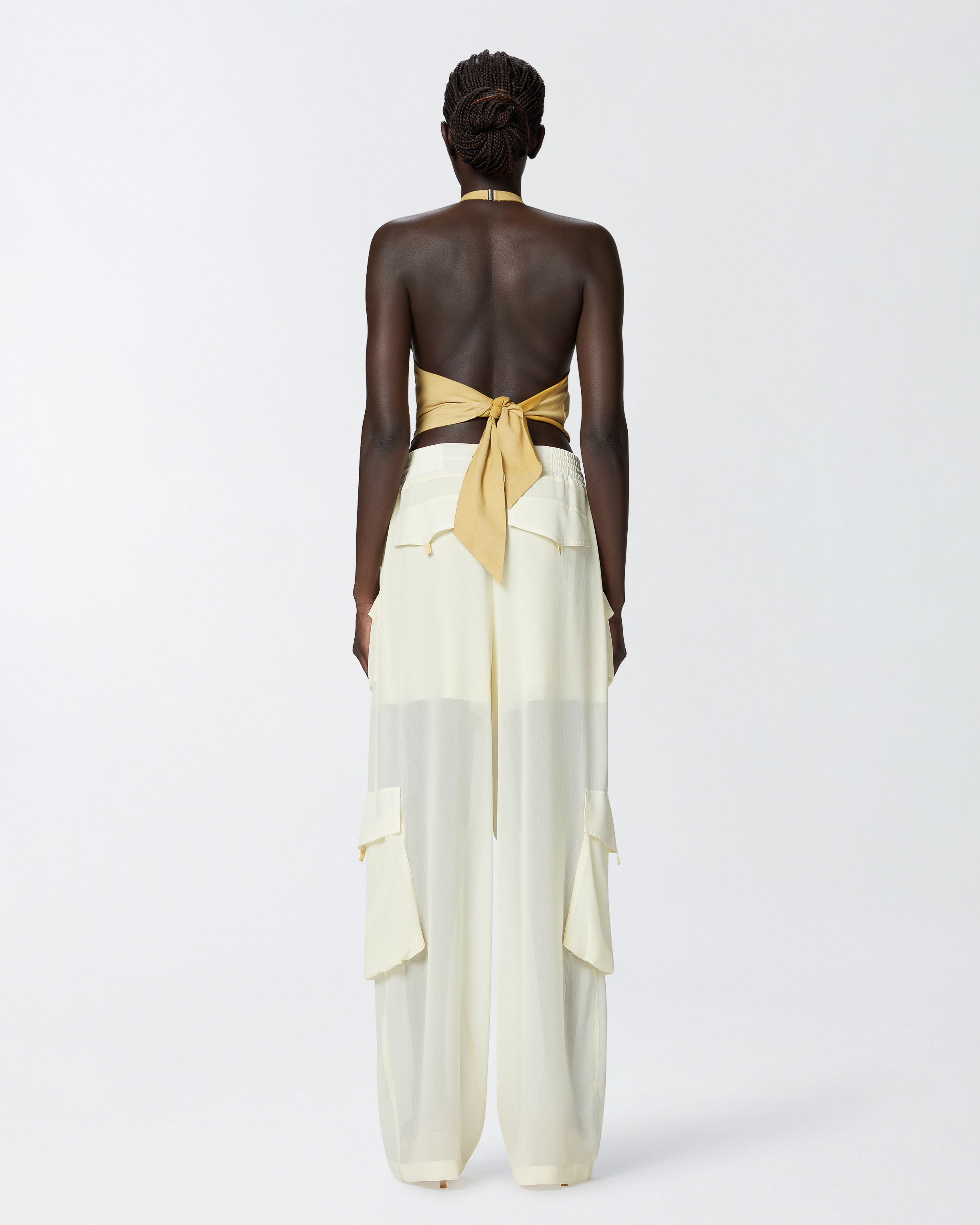 PINKO OPEN BACK SUEDE TOP