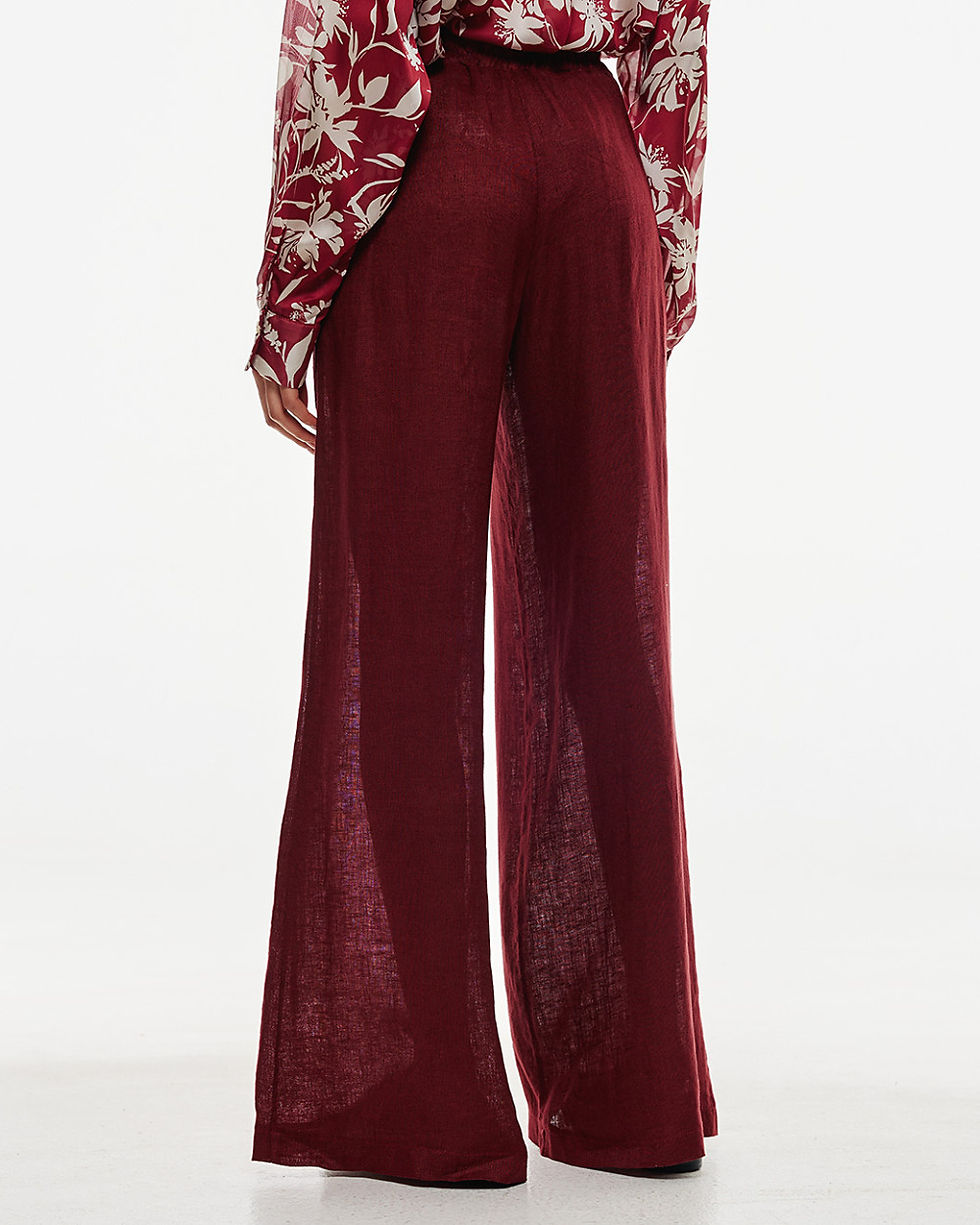 Thumbnail: ACCESS LINEN PANTS WITH ELASTIC WAIST