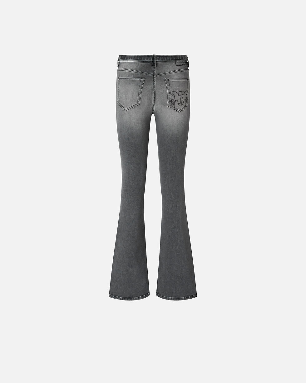 Thumbnail: PINKO GREY DENIM FLARED JEANS