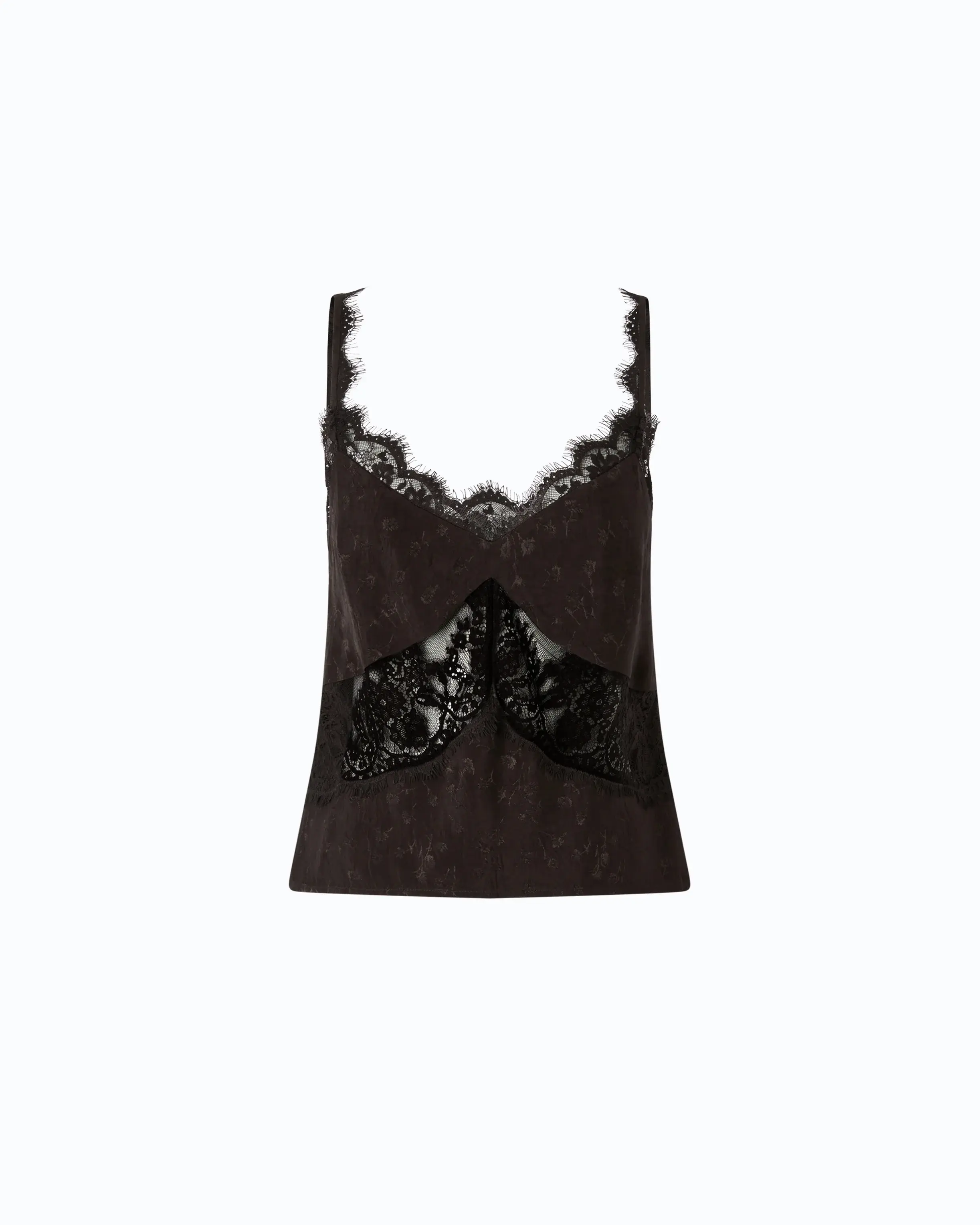 PINKO DARK BROWN LACE LINGERIE TOP
