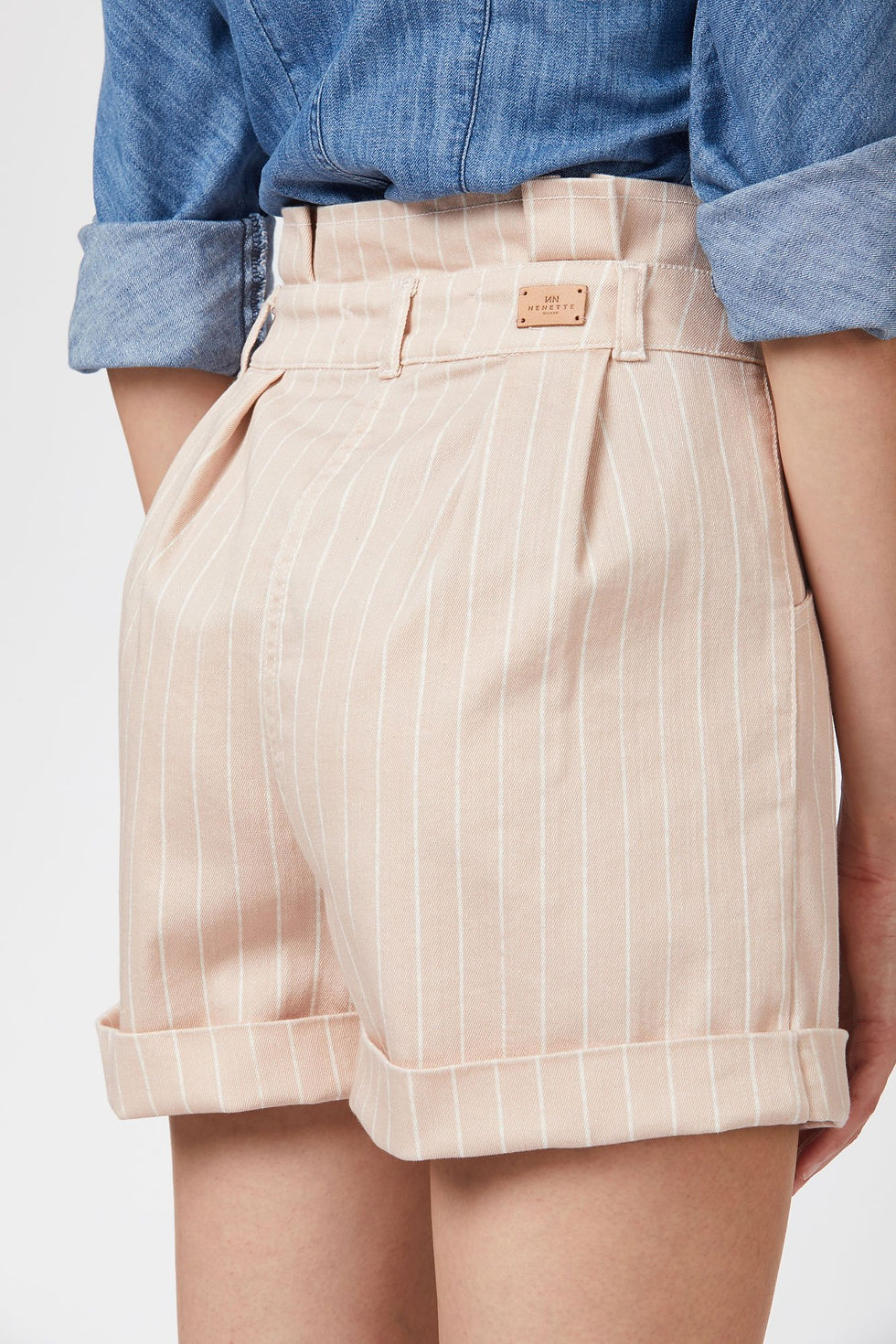 Thumbnail: Nenette  pink stripped shorts Sabbia