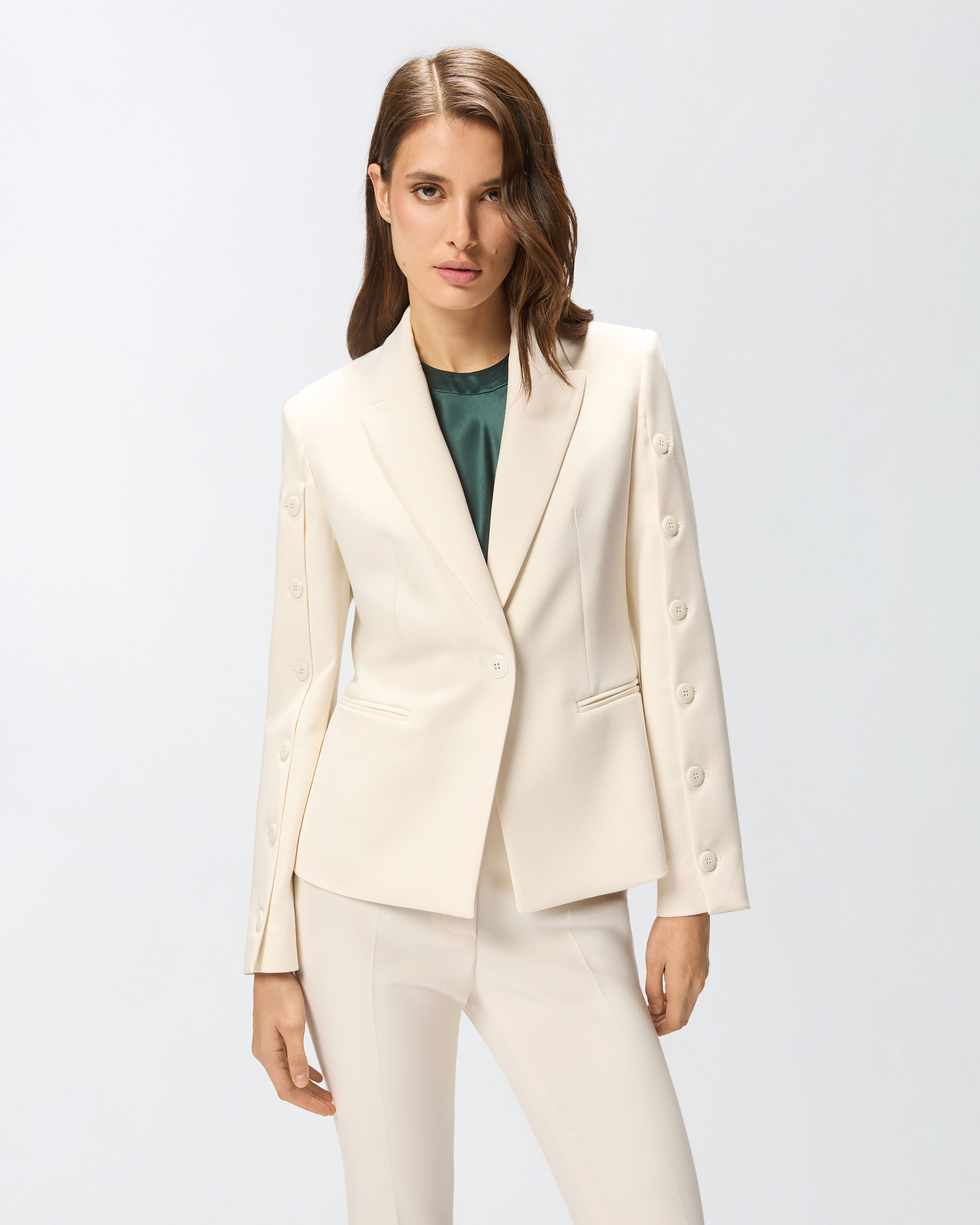 PINKO BLAZER WITH BUTTONED SLEEVES