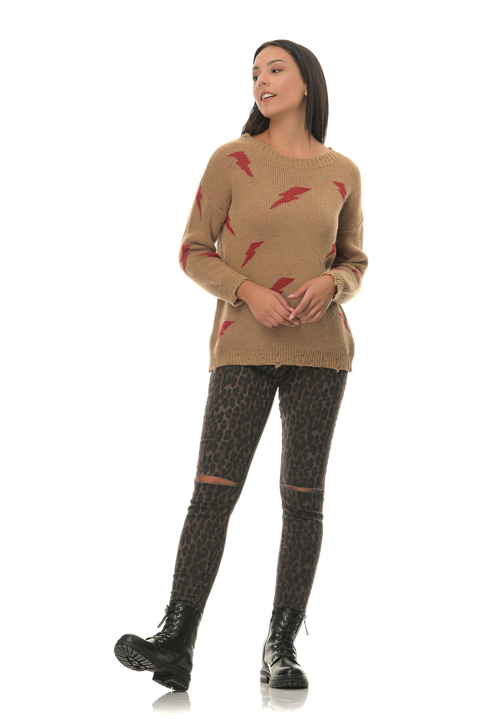 Thumbnail: One Teaspoon bronze leopard jeans 23711