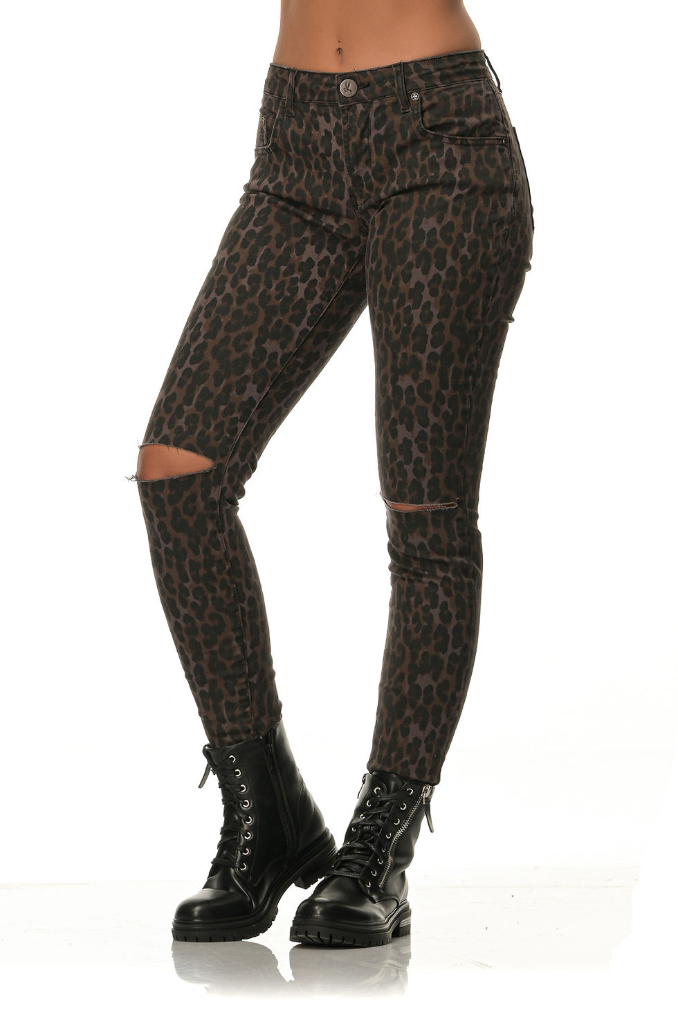 Thumbnail: One Teaspoon bronze leopard jeans 23711