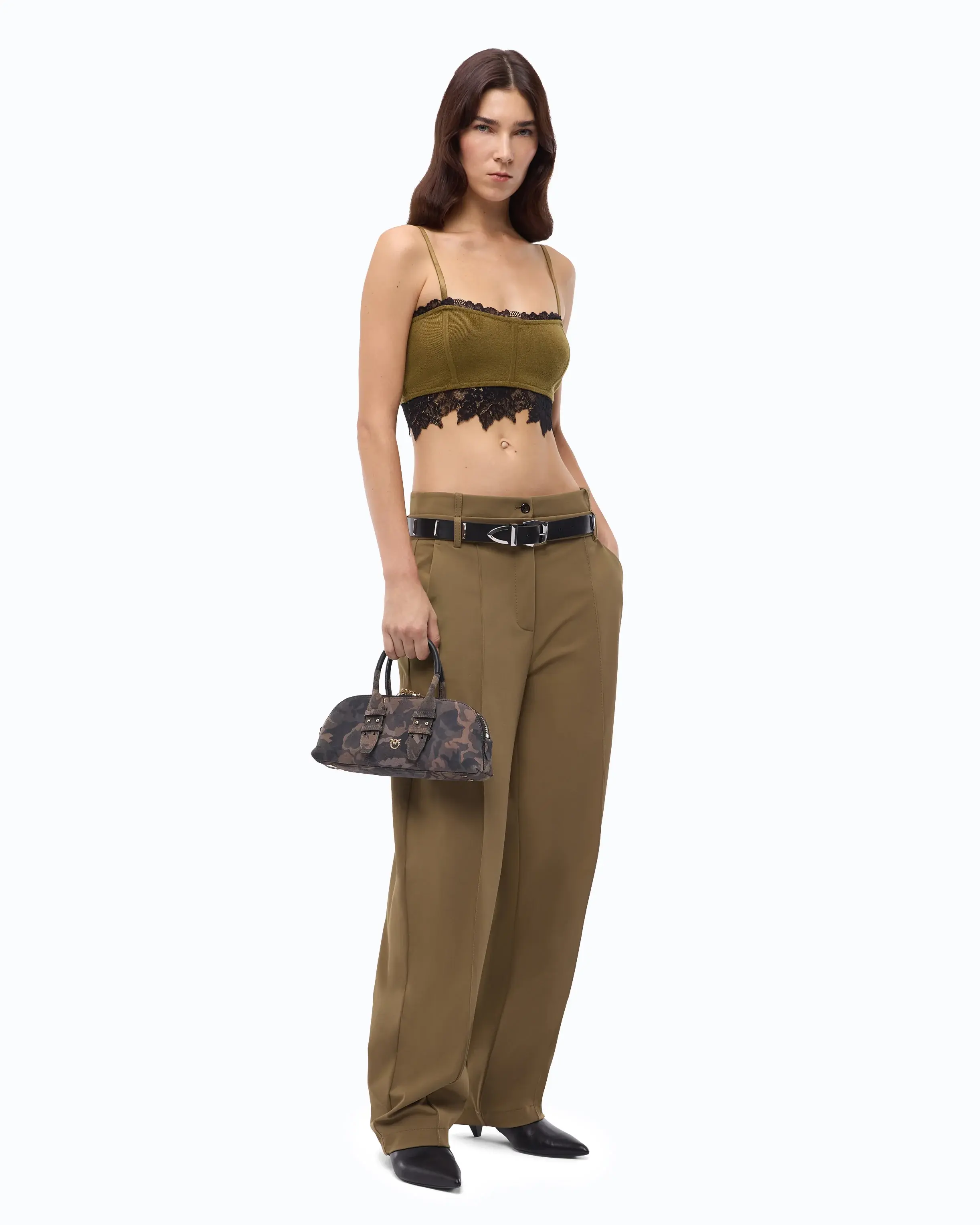 PINKO BARREL-FIT TROUSERS