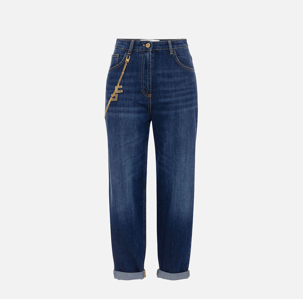 Thumbnail: ELISABETTA FRANCHI JEANS WITH JEWEL CHAIN