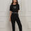Thumbnail: TWENTY29 CROPPED TROUSERS WITH RHINESTONE BELT