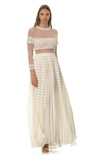 chinese dress ladies Lyon Lace Dress in White Lace  RESA