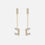 Thumbnail: ELISABETTA FRANCHI GOLDEN EARRINGS WITH LOGO PENDANT