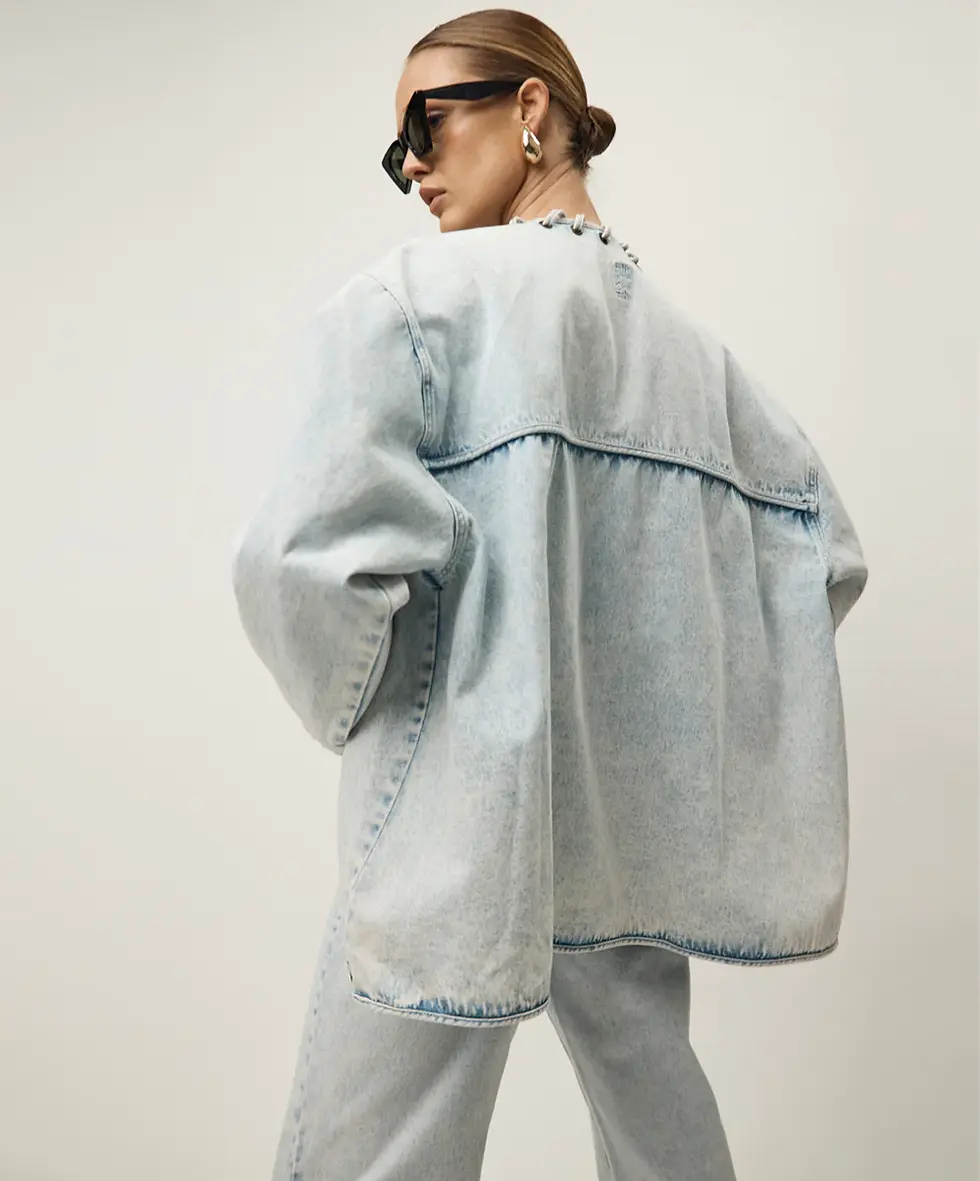 Thumbnail: ONE TEASPOON RINGLEADER THREADED OVERSIZED DENIM JACKET