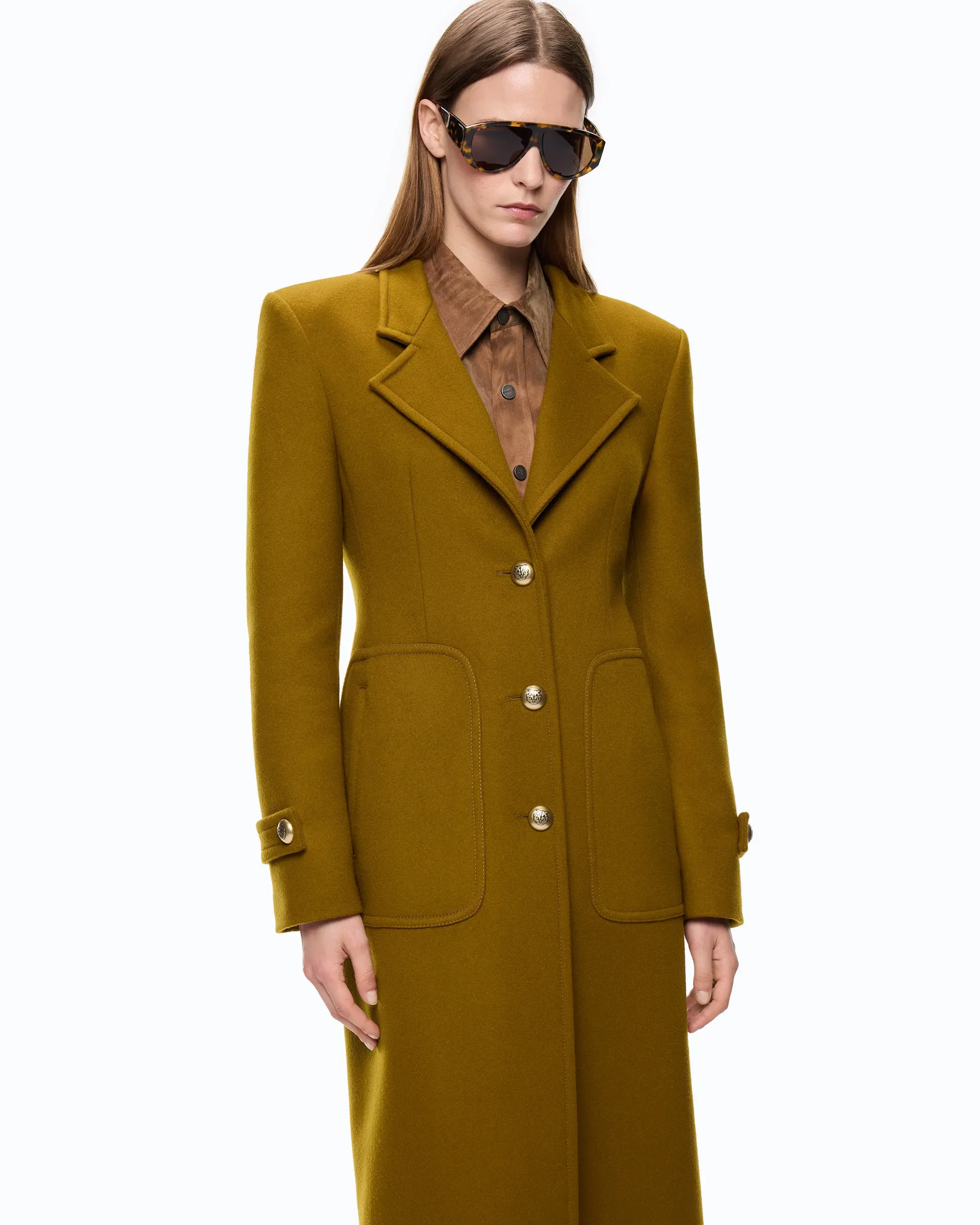 PINKO LONG COAT IN WOOL BLEND CLOTH