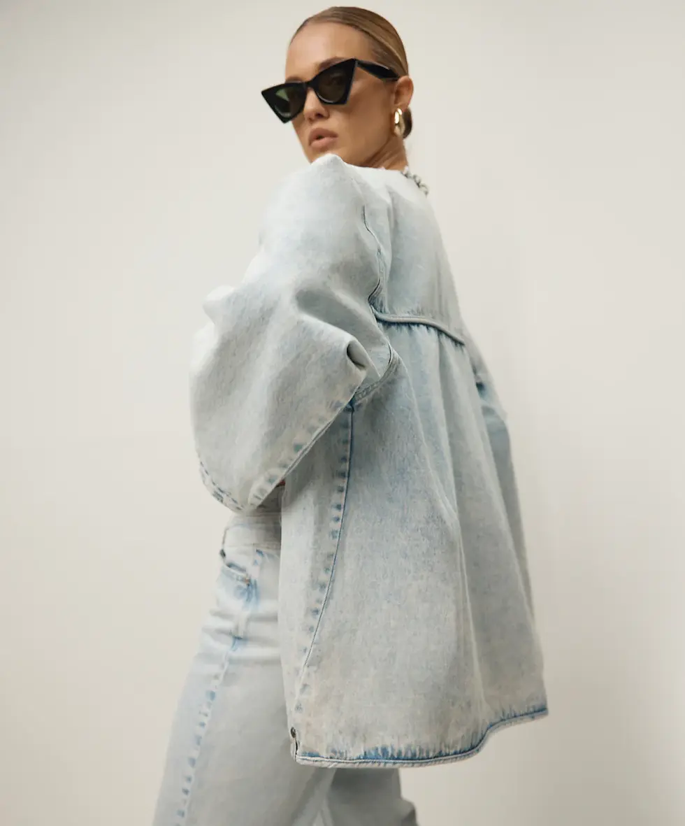 Thumbnail: ONE TEASPOON RINGLEADER THREADED OVERSIZED DENIM JACKET