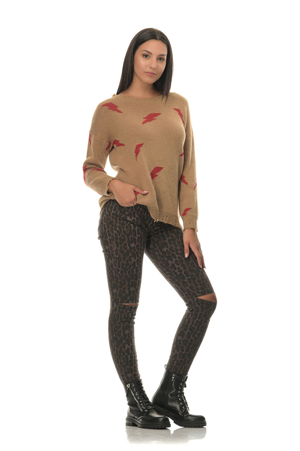 Thumbnail: One Teaspoon bronze leopard jeans 23711