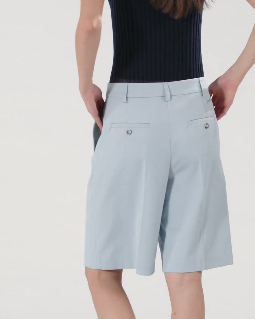 Thumbnail: PINKO BERMUDA SHORTS WITH PRESSED PLEAT DETAIL