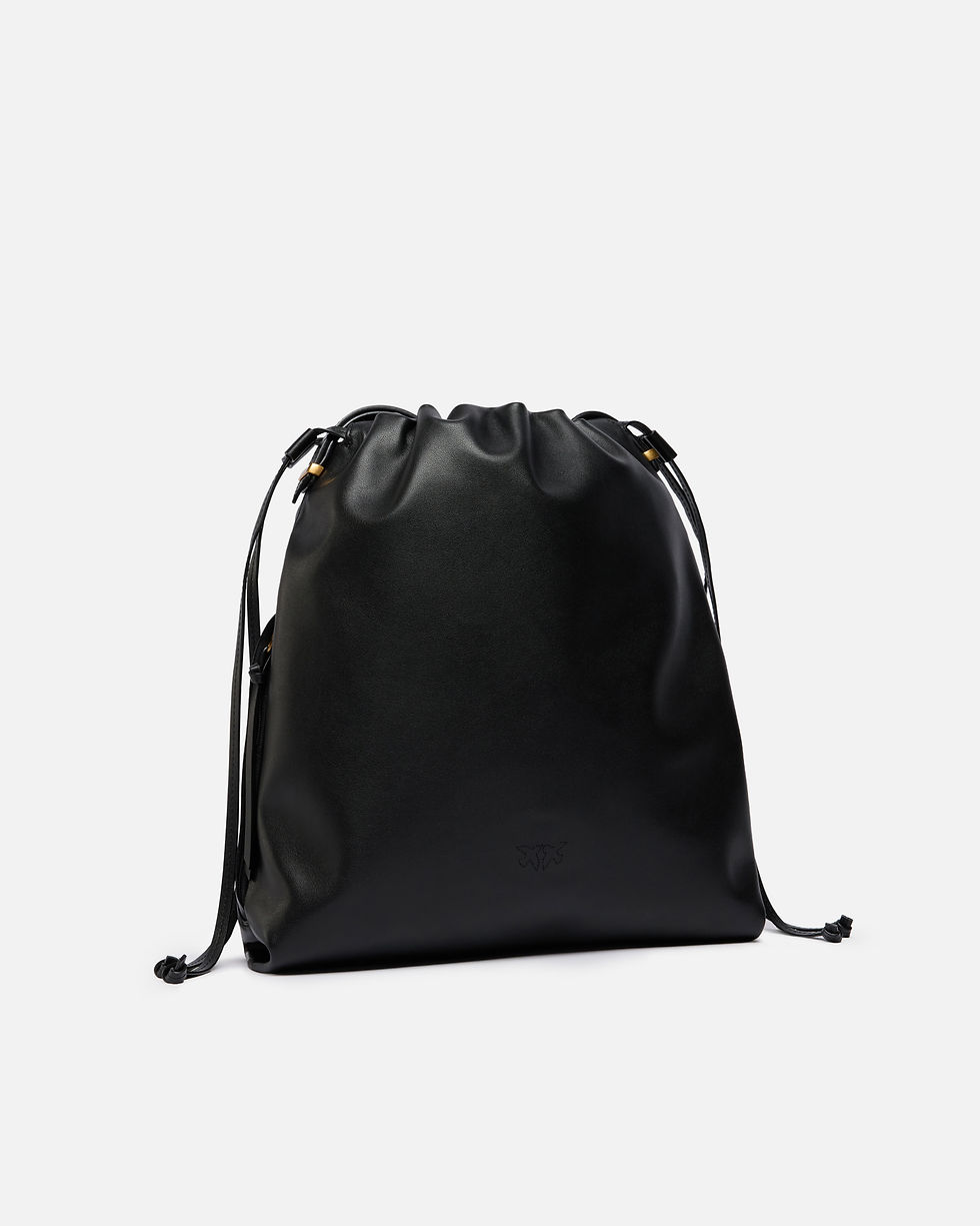 Thumbnail: PINKO VERTICAL LEATHER SLOUCHY BAG