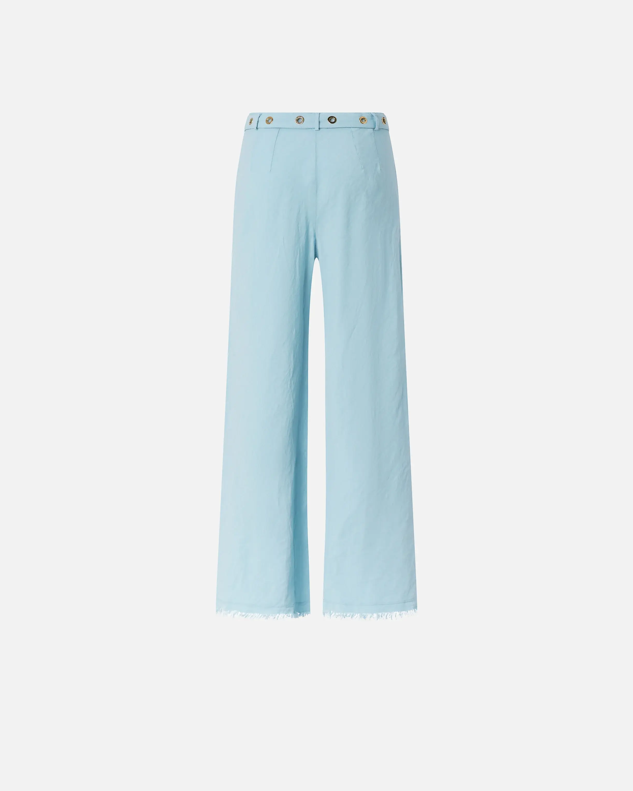 PINKO TROUSERS IN LINEN BLEND WITH BELT
