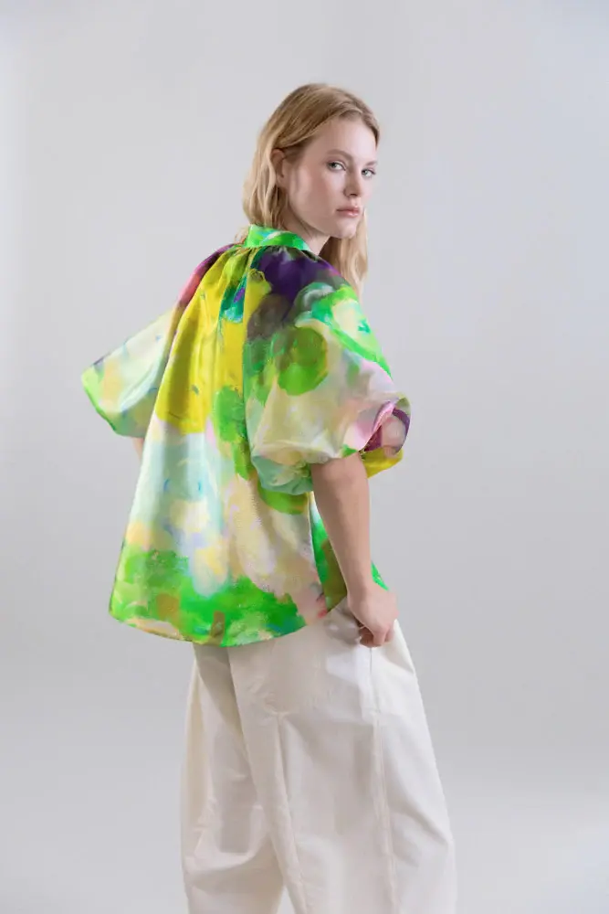 Thumbnail: PSOPHIA LOOSE FIT BLOUSE WITH BLOOMLIGHT PRINT