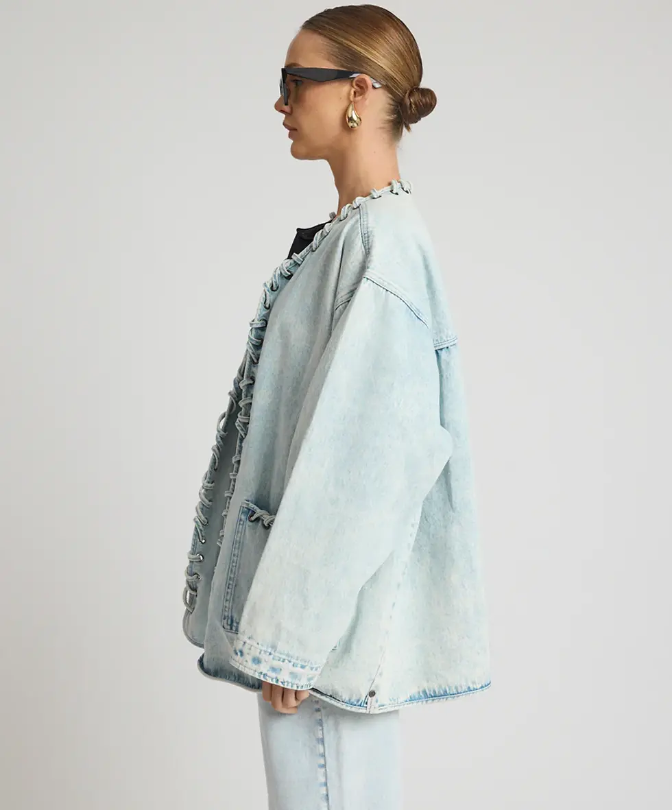 Thumbnail: ONE TEASPOON RINGLEADER THREADED OVERSIZED DENIM JACKET