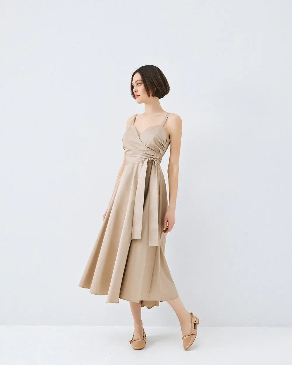 ACCESS MIDI WRAP DRESS