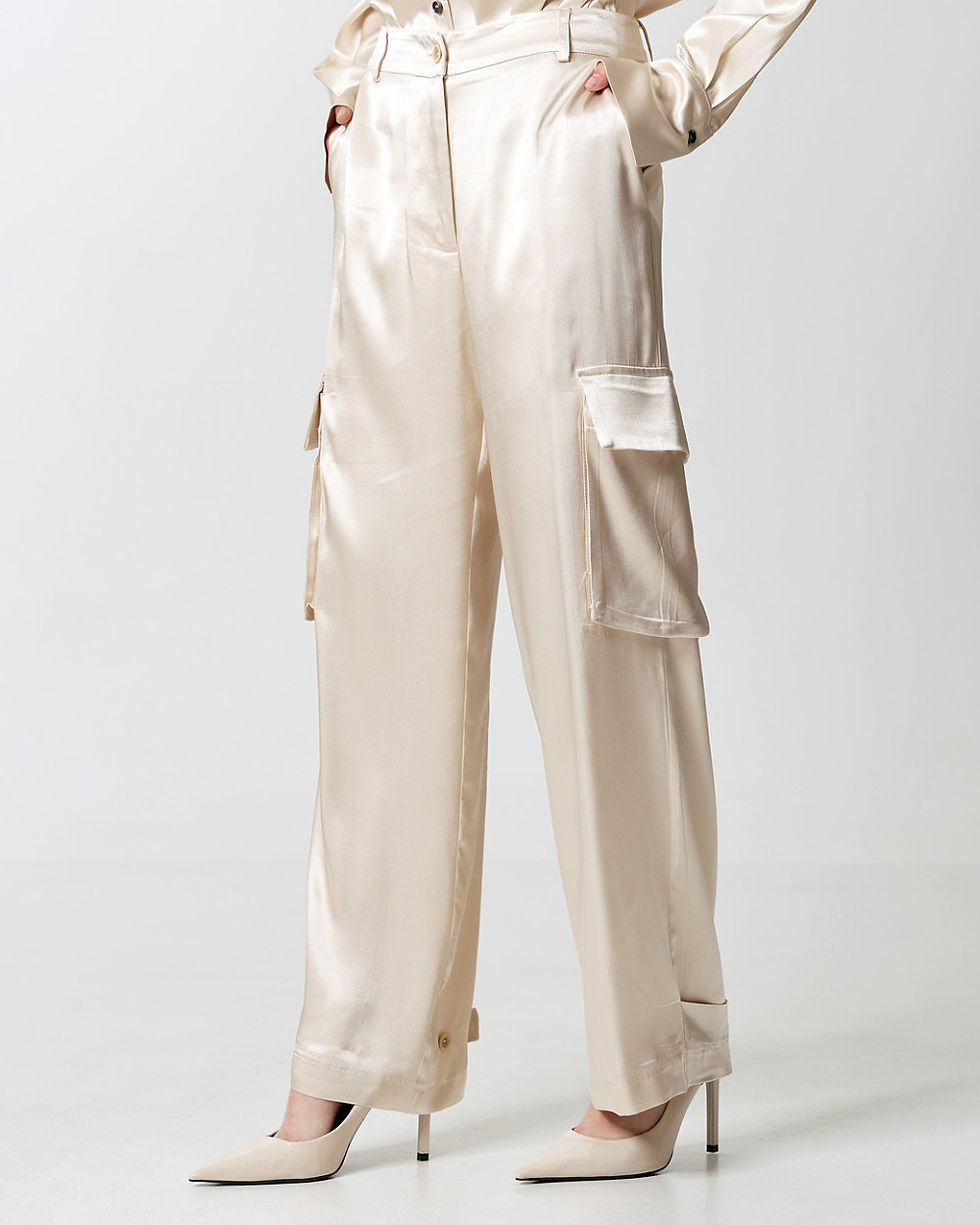 Thumbnail: ACCESS SATIN CARGO TROUSERS