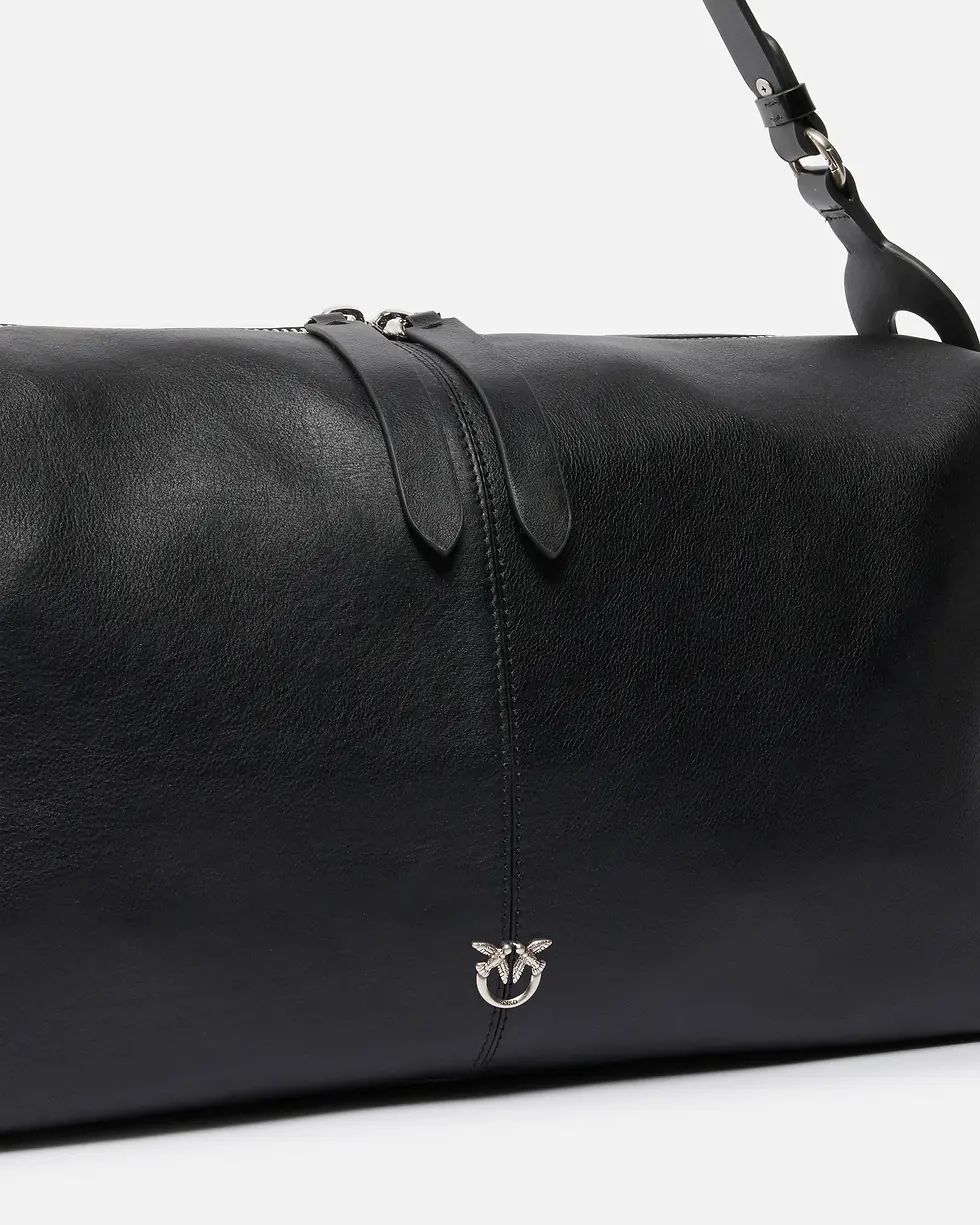 Thumbnail: PINKO KEEPER BAG LARGE SHOULDER BAG IN BIKER LEATHER