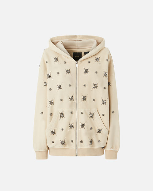 PINKO SD0301P081LISA01Z22 関税送料込 PINKO HOODIE WITH JEWEL EMBROIDERY | L'ULTIMA BOUTIQUE