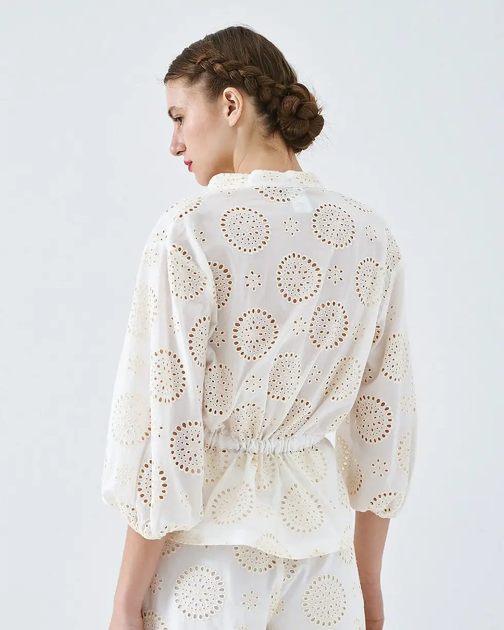 Thumbnail: ACCESS BRODERIE SHIRT WITH DRAWSTRING WAIST