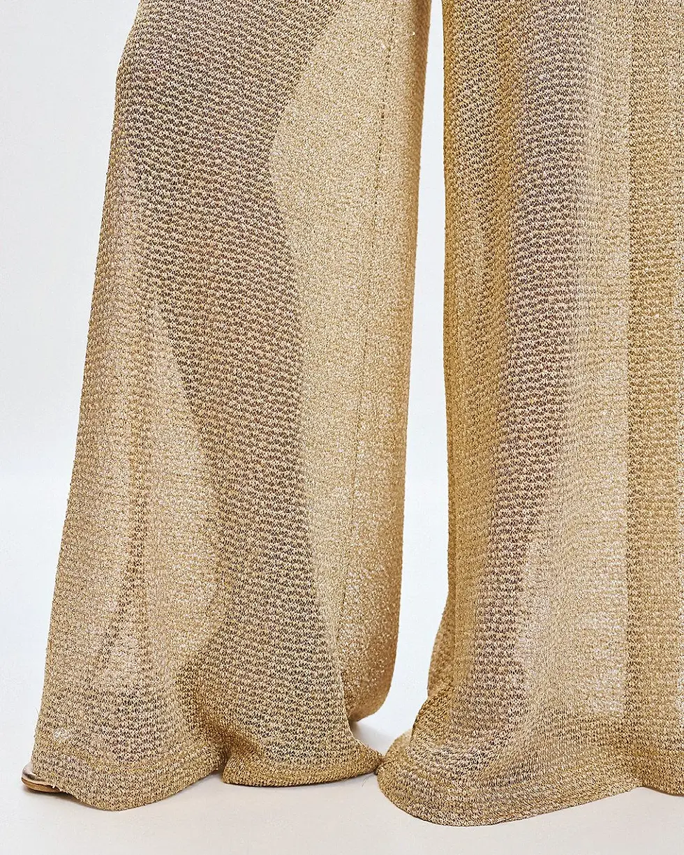 Thumbnail: ACCESS KNIT PANTS WITH SEQUINS