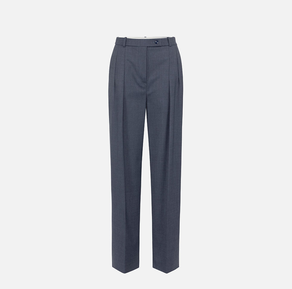 Thumbnail: ELISABETTA FRANCHI STRAIGHT TROUSERS IN MELANGE COOL WOOL