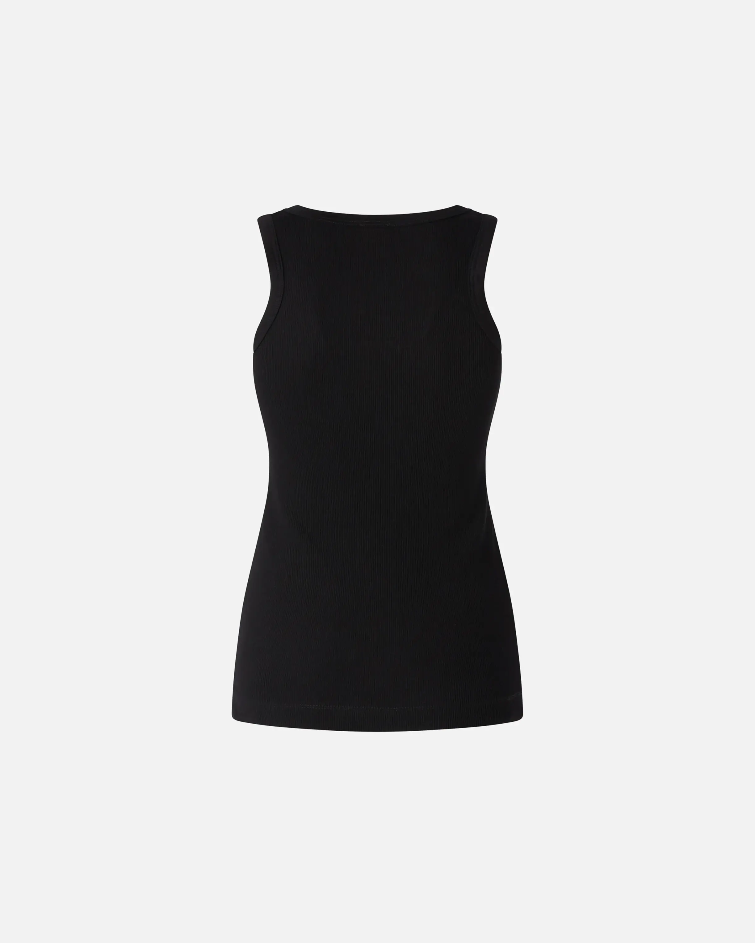 PINKO RIBBED VEST TOP WITH LOVEBIRDS LOGO