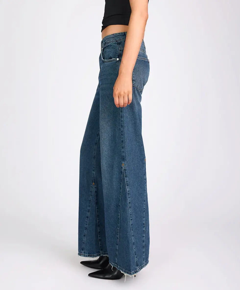 Thumbnail: ONE TEASPOON CRUISERS MID WAIST BOOTCUT FLARE DENIM JEANS