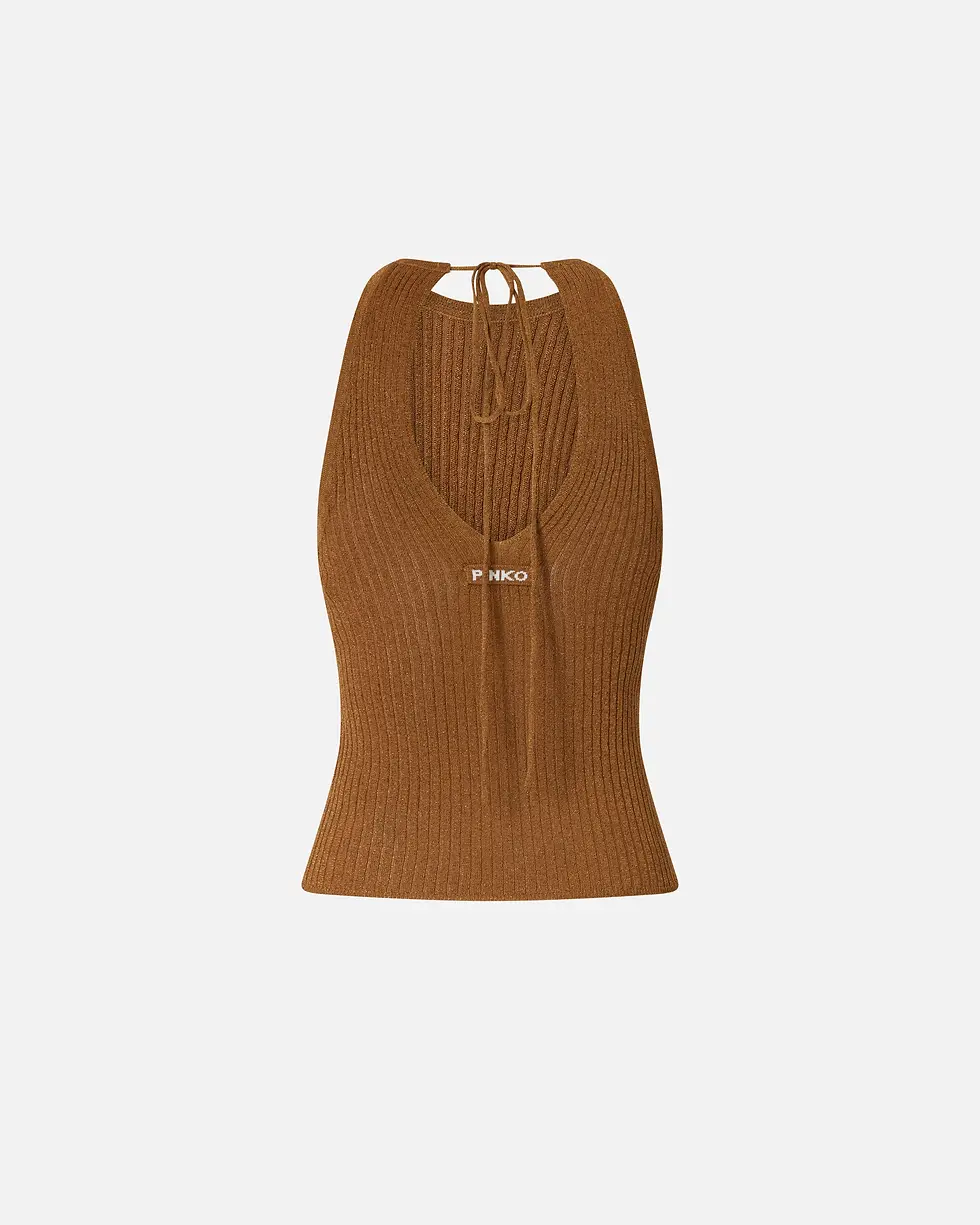 Thumbnail: PINKO OFF-THE-SHOULDER KNIT TOP