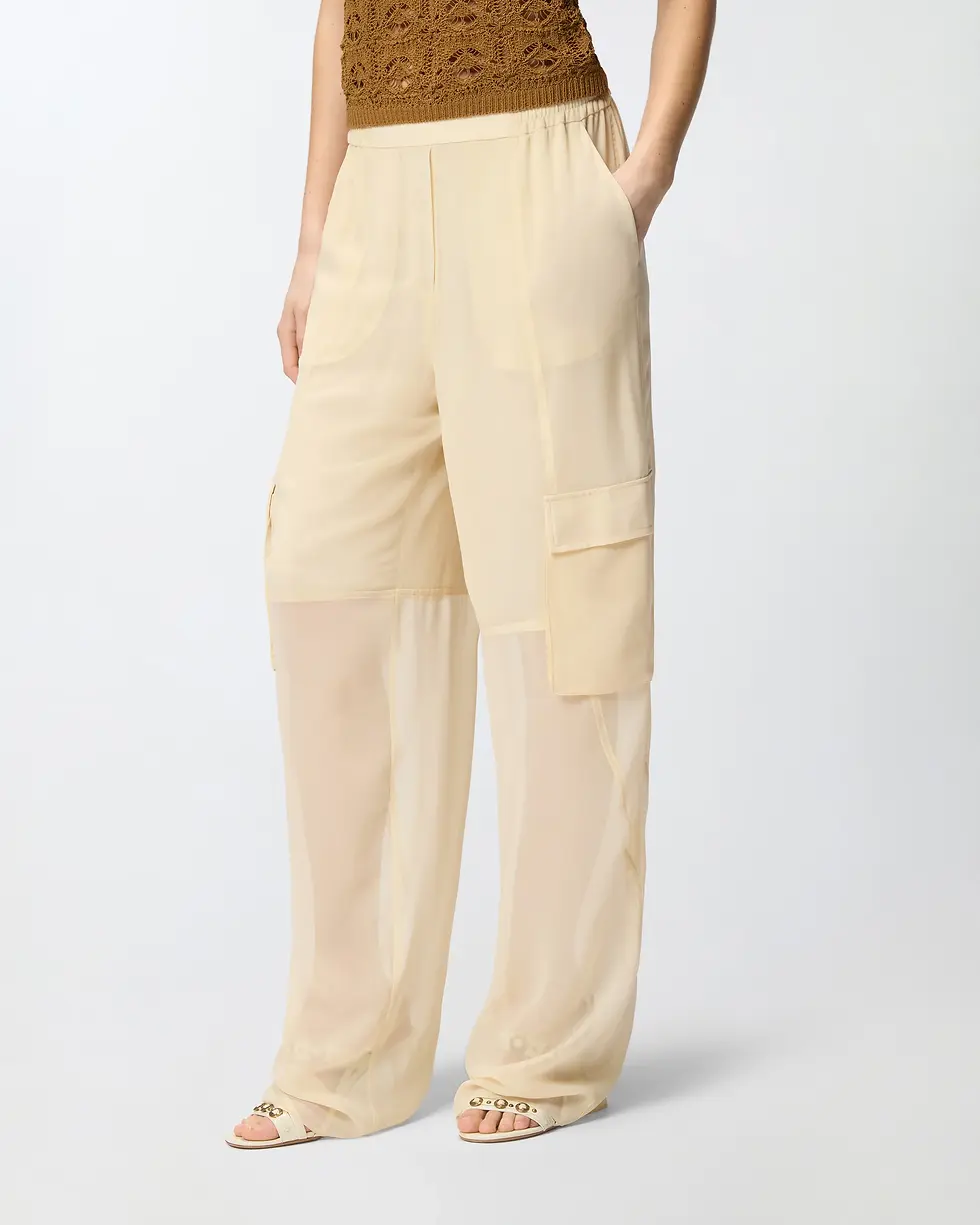 Thumbnail: PINKO LIGHTWEIGHT TROUSERS WITH CARGO POCKETS