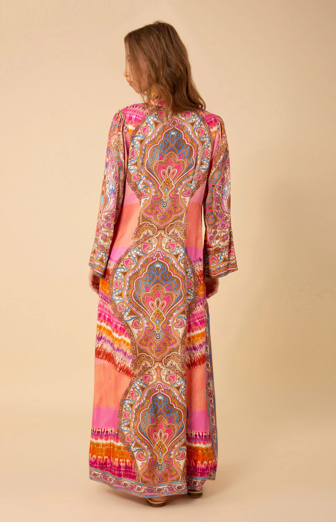 Hale Bob Garnet Coral Pink Patterned Dress 31AG608B PNK main image 0