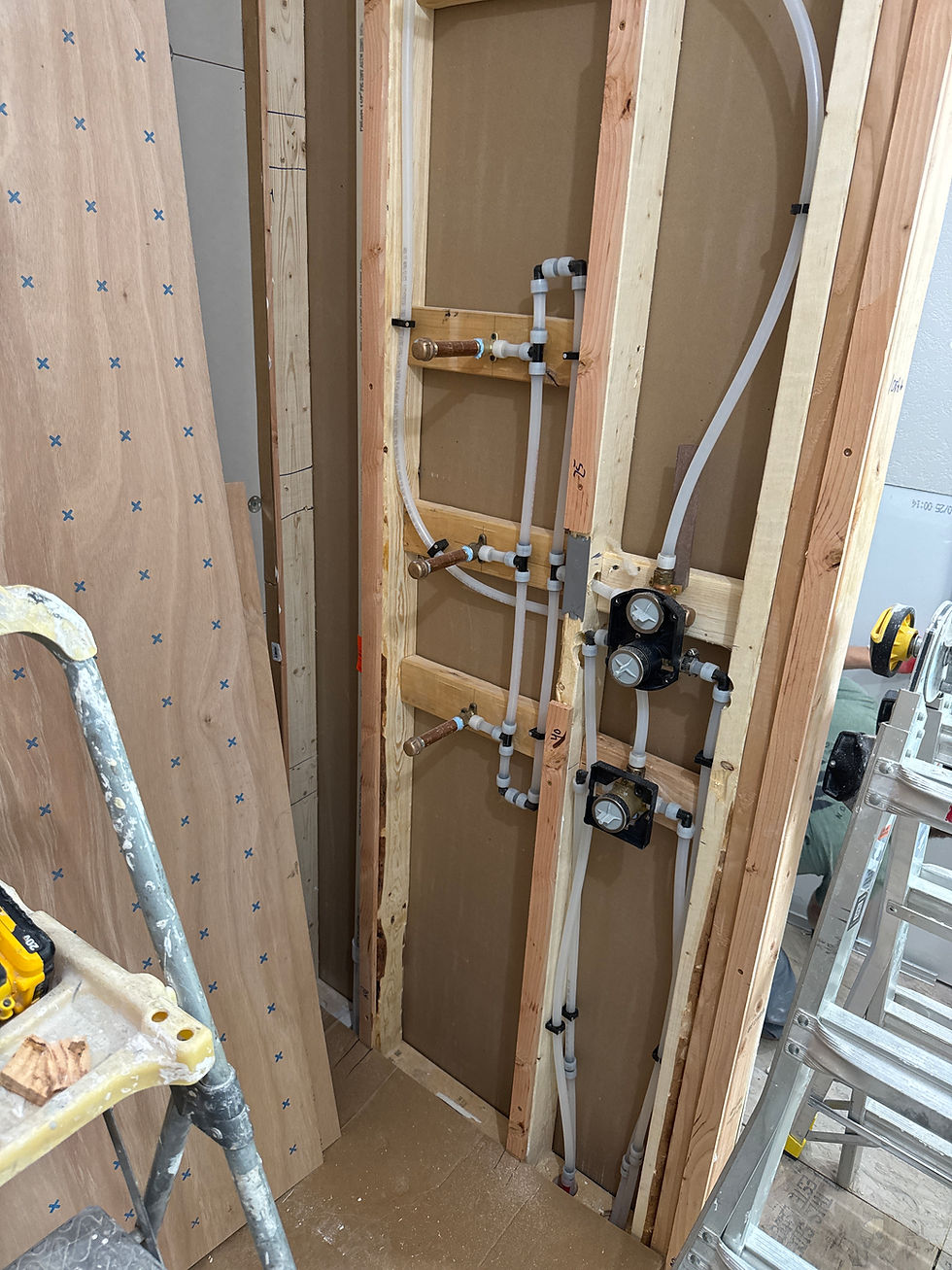Plumbing rough ins