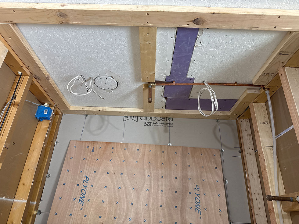 Plumbing rough ins