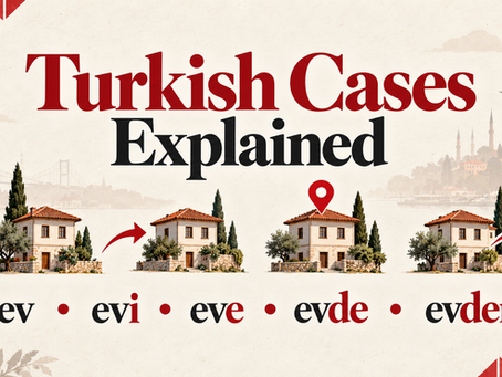 Turkish Cases Explained: How to Use -i, -e, -de and -den