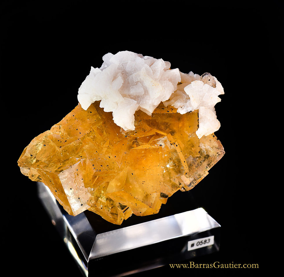 Miniature : Fluorite - Calcite