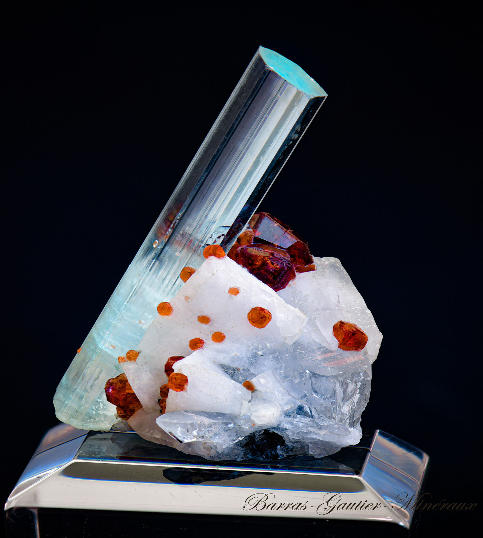 Béryl Aigue marine - Grenat Spéssartite